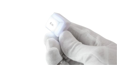 Escape Keyboard with LEDs for Effortless Seem & Keychain Feature