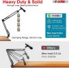 5 Core Microphone Arm Stand, Upgraded Adjustable Suspension Boom Scissor Arm Mic Stand 42 inch with Pop Filter, 3/8" to 5/8" Adapter