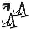 5 Core Guitar Stand Floor A Frame Adjustable Folding Holder With Rubber Feet Heavy Duty Electric Acoustic Bass Cello Stands Pair - GSS BLK