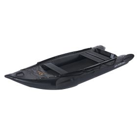 US warehouse freeshipping cheap PVC inflatable fishing kayak inflatable 2 or 3 persons pedal canoekayak kayak pesca con pedal (Color: Black)