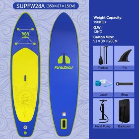 11'6"×34"×6" Extra Wide Inflatable Paddle Board, Stand Up Paddle Board (Color: dark blue)